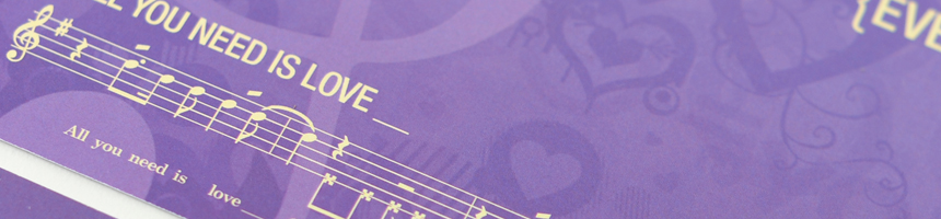 The Beatles All You Need Is Love Wedding Invitations